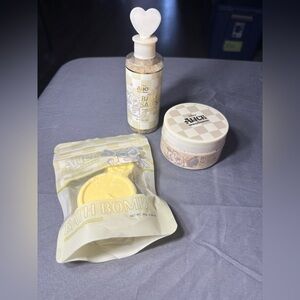 3 New Alice in Wonderland Themed Bath Bundle NWT Sugared Lemon